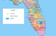 Florida County Map regarding Map of Florida Showing Counties and Cities