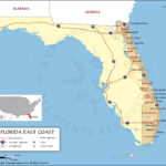 Florida East Coast Map, Map Of Florida East Coast In Map Of Florida Eaat Coast