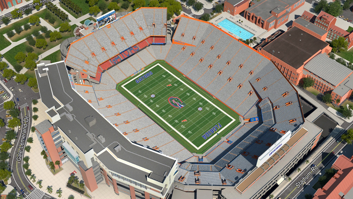 Florida Football Virtual Venueâ„¢Iomedia for University of Florida Stadium Map
