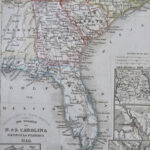 Florida Georgia North & South Carolina Charleston St. Augustine 1850 Meyer  Map In Map Of South Carolina To Florida