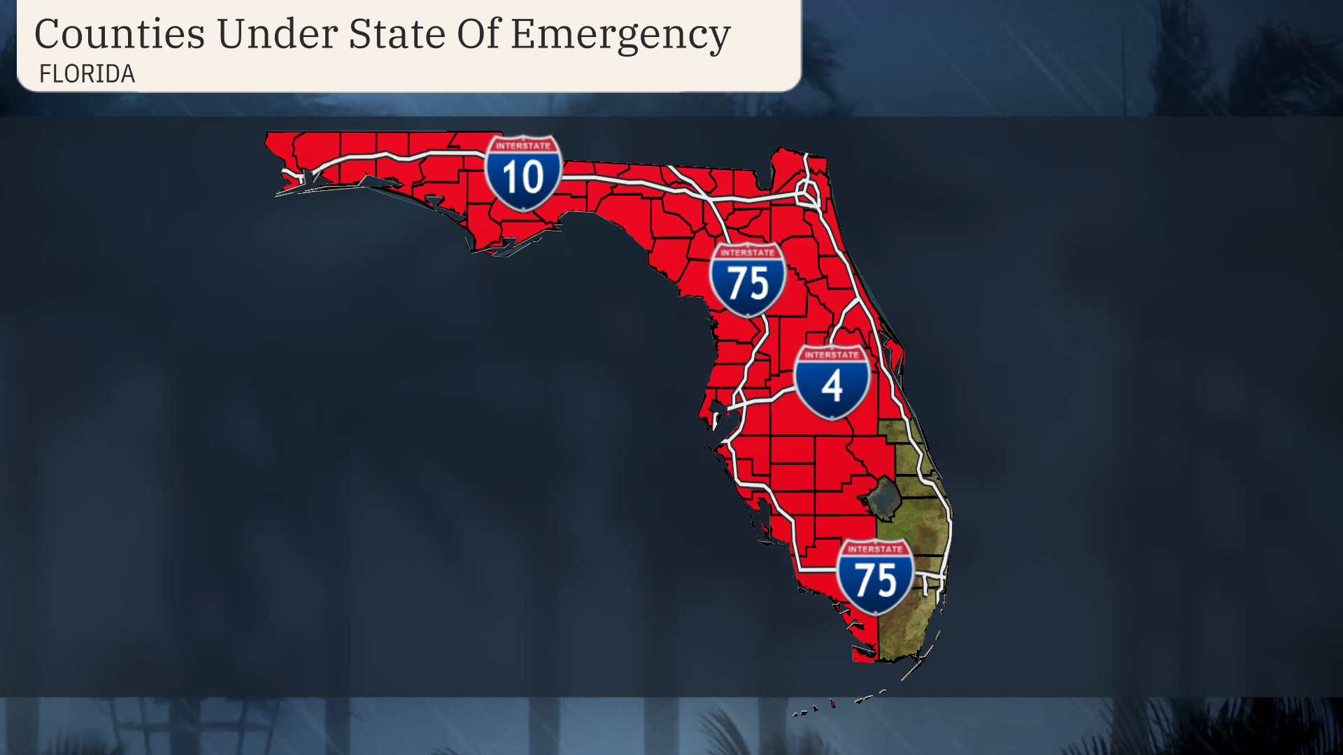 Florida Hurricane Evacuations, Schools Closed For Helene | Weather for Florida State Of Emergency Map