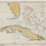 Florida Keys & Cuba Map   1933   Nautical Chart Print   Etsy Throughout Map Of Cuba To Florida