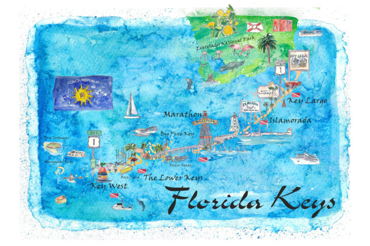 Tourist Map of Florida Keys