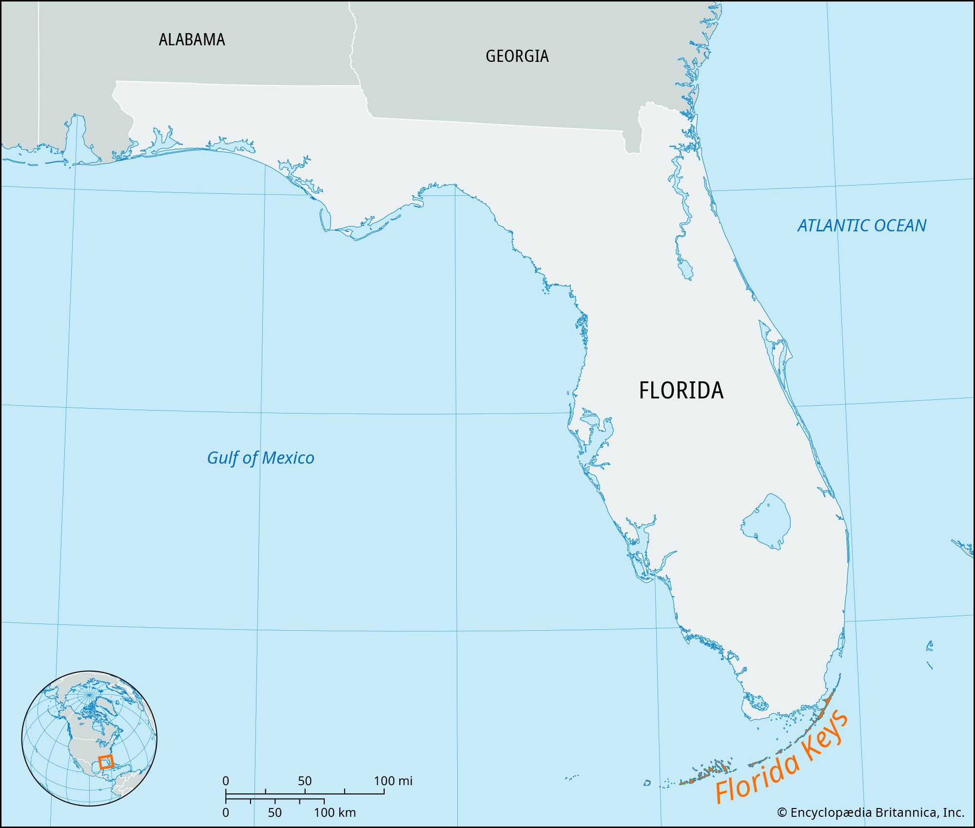 Florida Keys | Map, Islands, History, &amp;amp; Facts | Britannica for Show Me Map of Florida Keys
