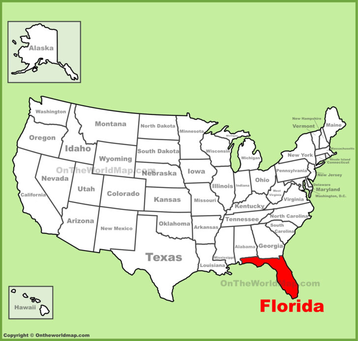 The Map of Florida USA
