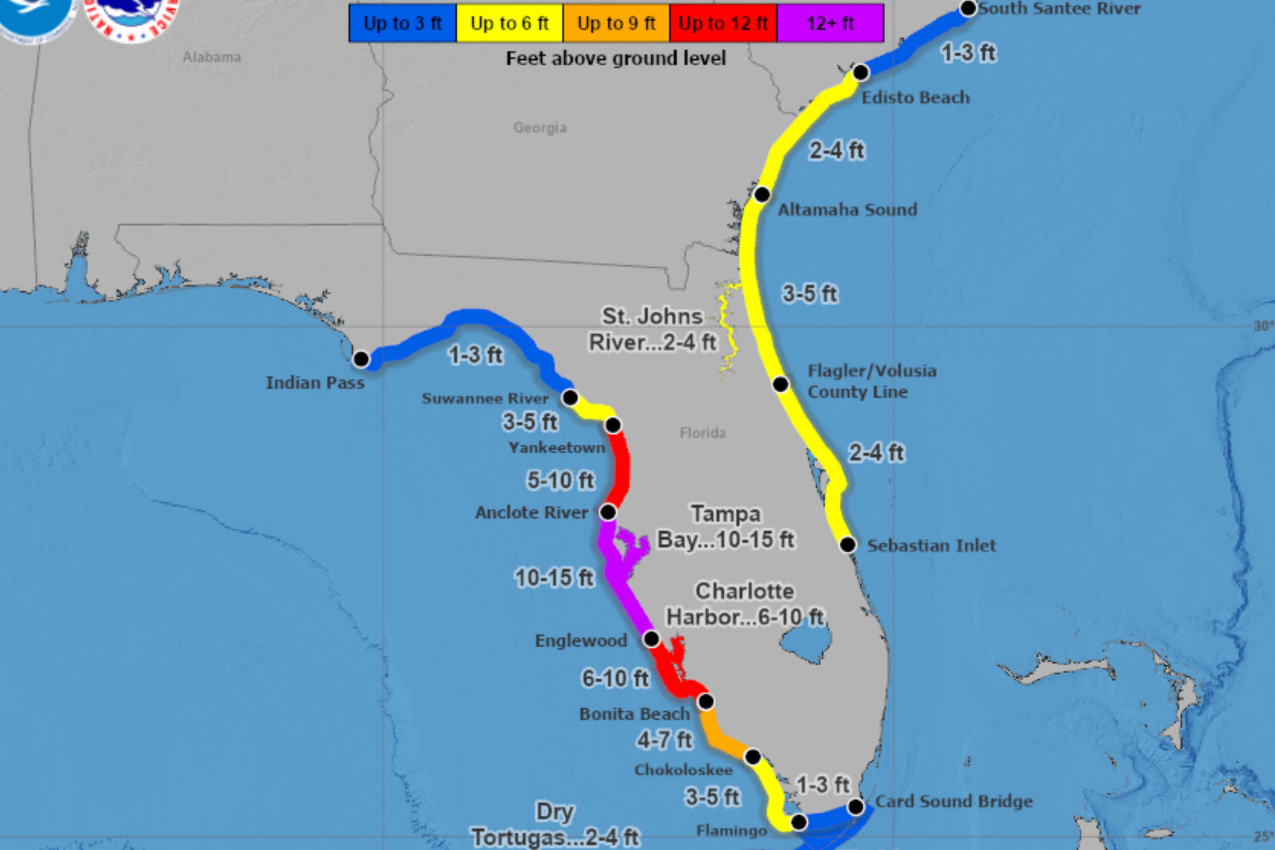 Florida Map Shows Areas Where Hurricane Milton Storm Surge Will pertaining to Storm Surge Map of Florida