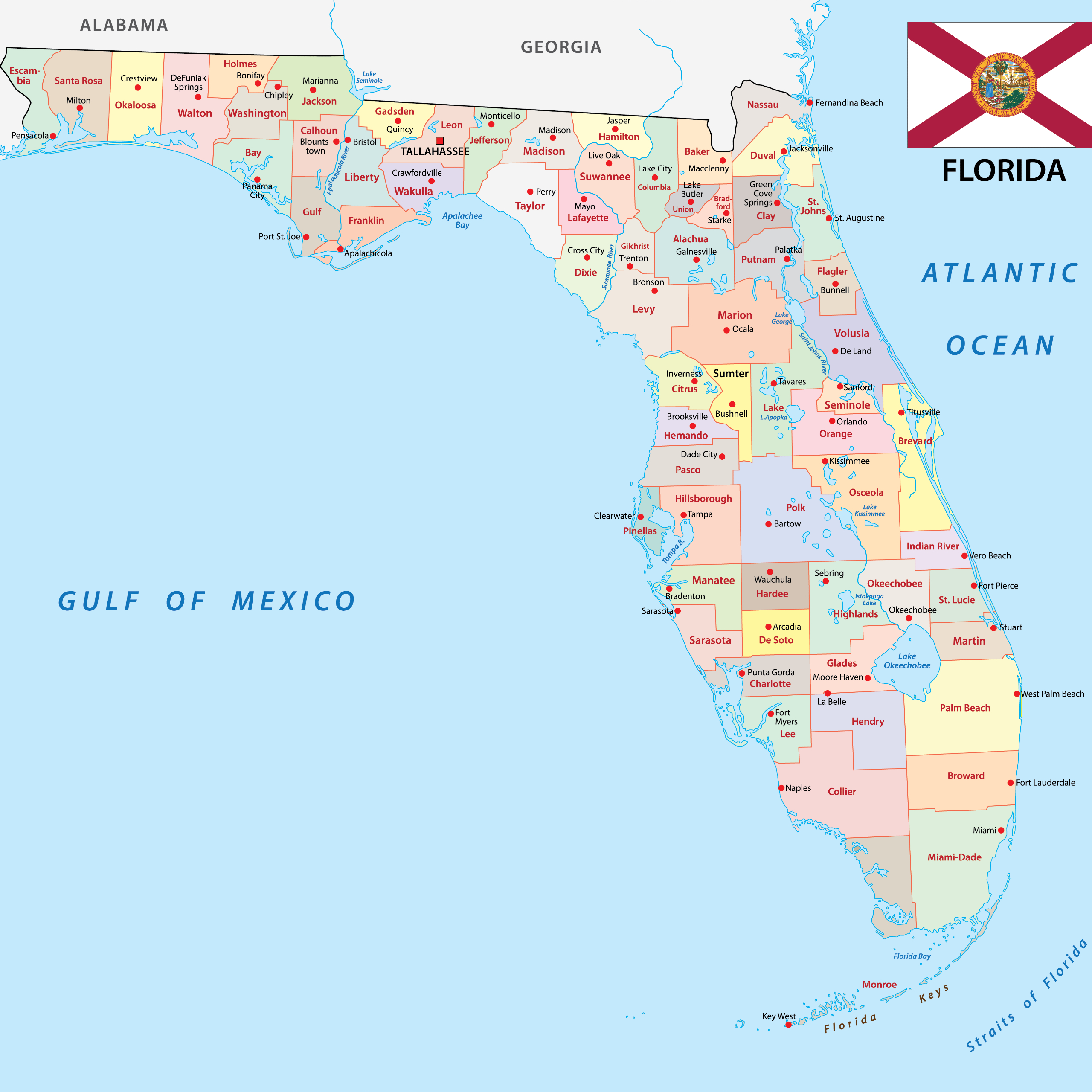 Florida Map With Cities | Mappr with regard to Map of Florida with Gainesville