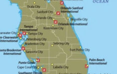Florida Map With Major Cities And Airports with Map of Major Florida Airports