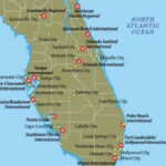 Florida Map With Major Cities And Airports With Regard To Map Of Florida Major Airports