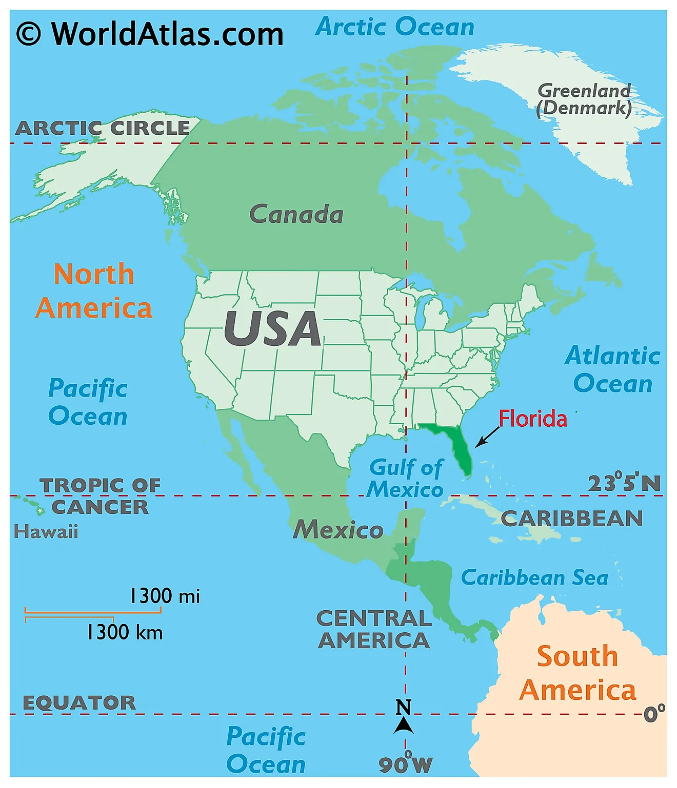 Florida Maps &amp;amp; Facts - World Atlas in Map Of The World Florida