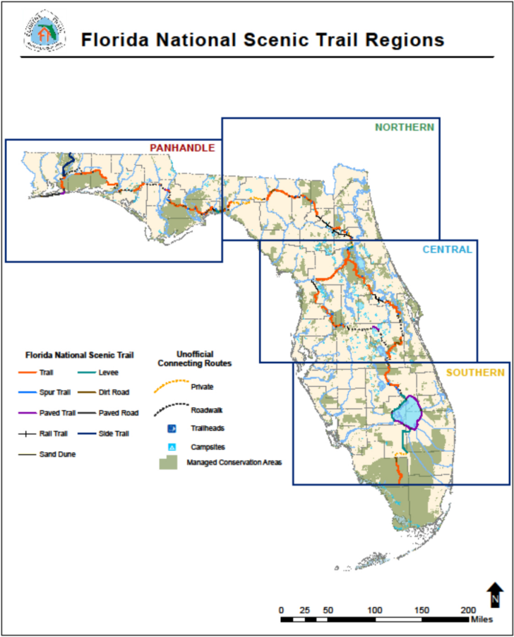 Map of the Florida Trail