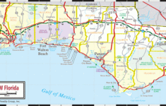 Florida Panhandle Road Map inside Map of the Florida Panhandle Beaches