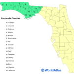 Florida Panhandle   Worldatlas With Regard To Map Of Florida Panhandle Counties