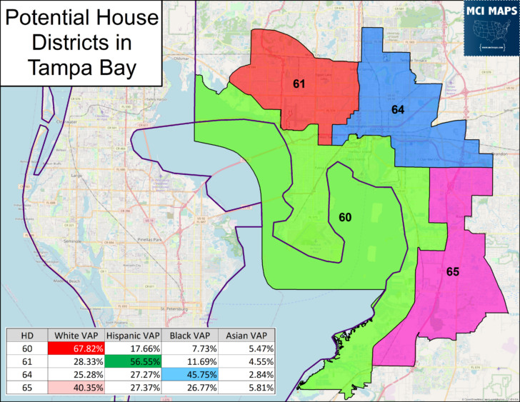 Map of Tampa Florida Counties