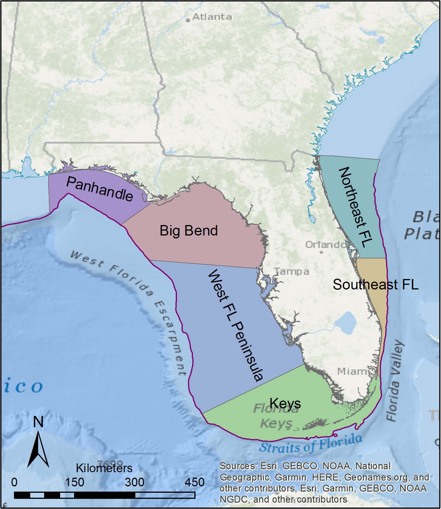 Florida Regions | U.s. Geological Survey pertaining to Map of Big Bend Area of Florida