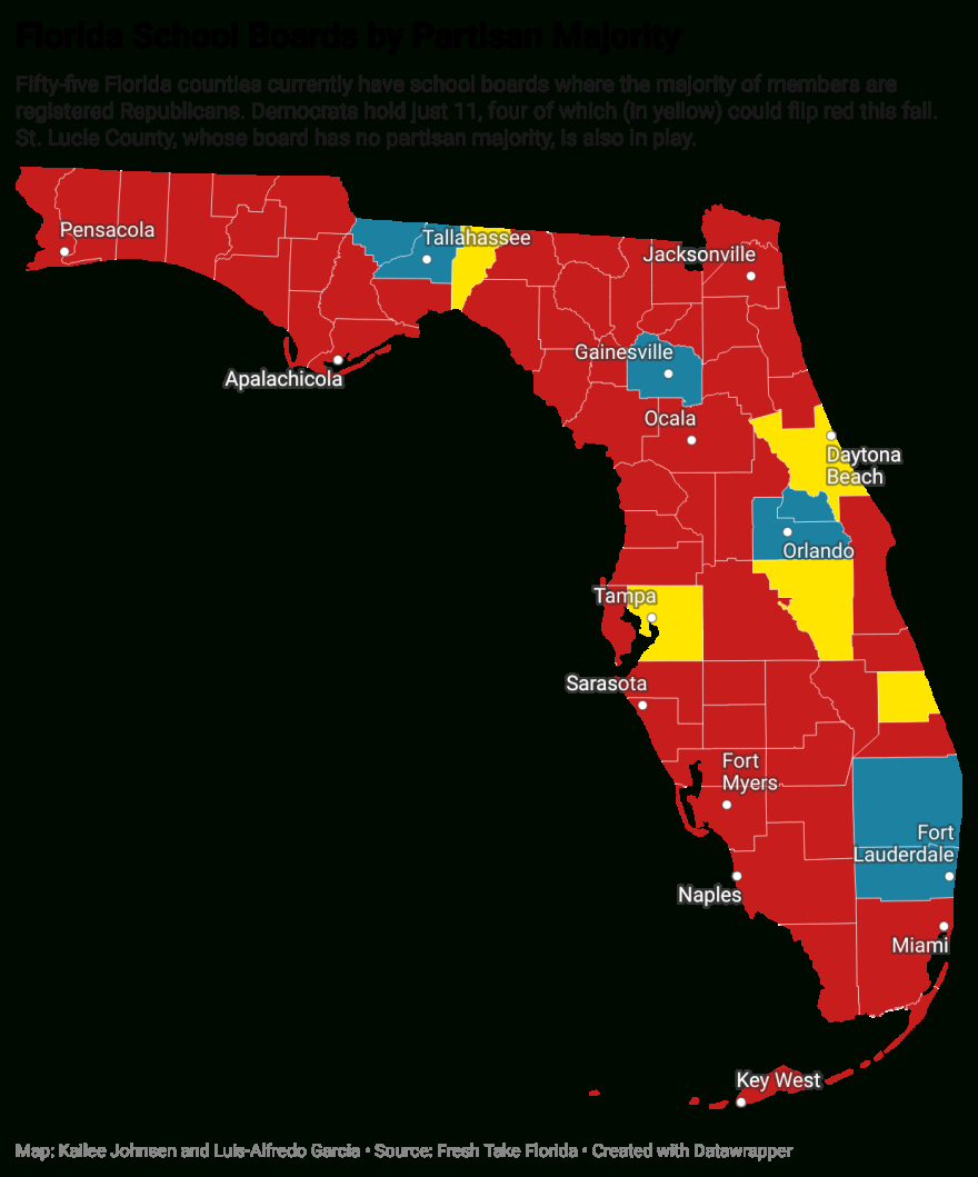 Florida Republicans Eye Control Of More County School Boards In with Map Of Conservative Counties In Florida 2024