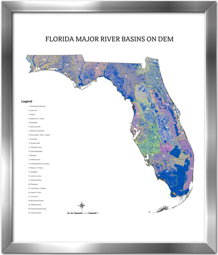 Map of Florida with Rivers
