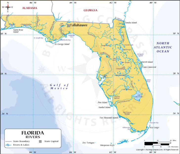 Map of Florida Rivers