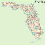 Florida Road Map With Cities And Towns   Ontheworldmap Intended For Map Of Florida East Coast Towns