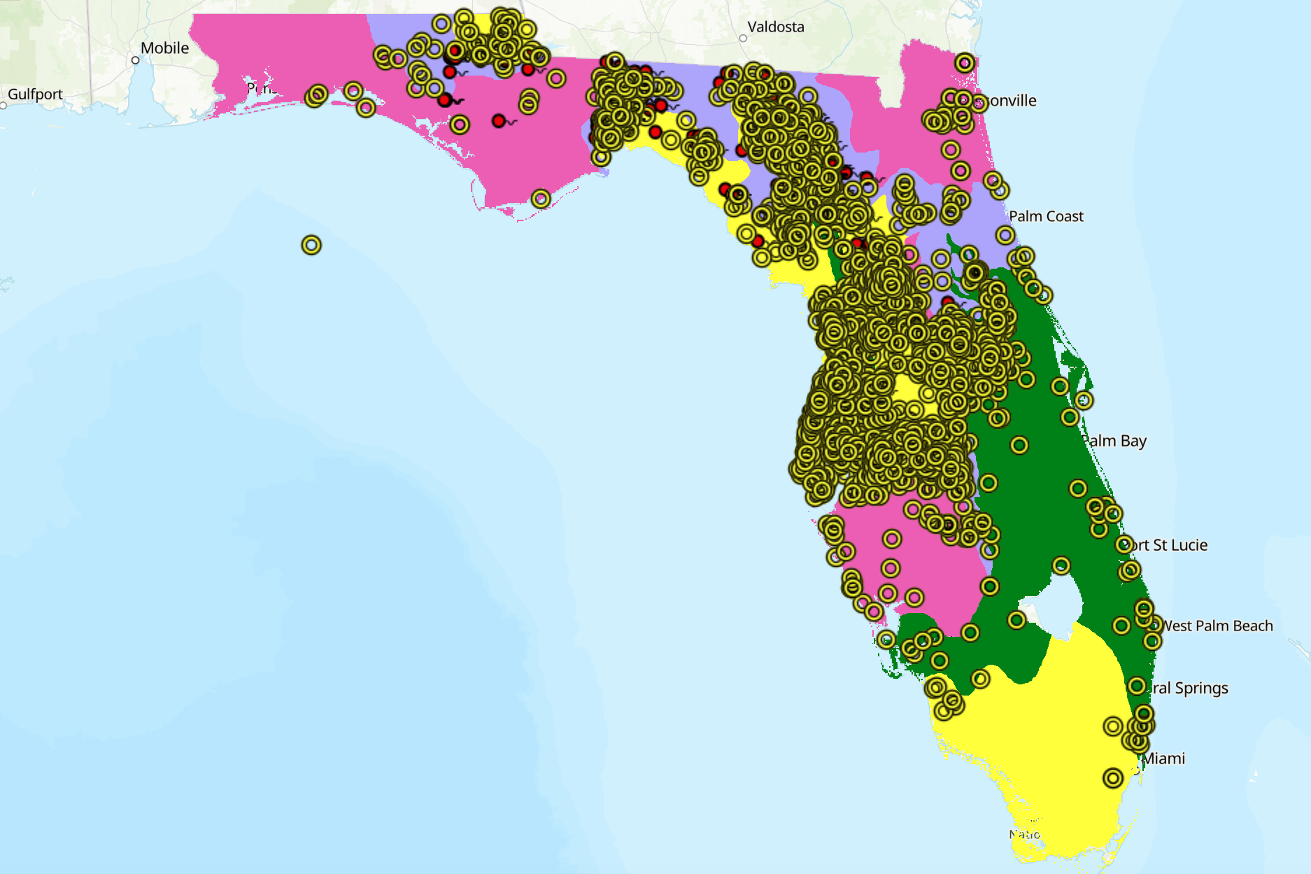 Florida Sinkhole Map: Where Have Incidents Been Reported In The with regard to State of Florida Sinkhole Map
