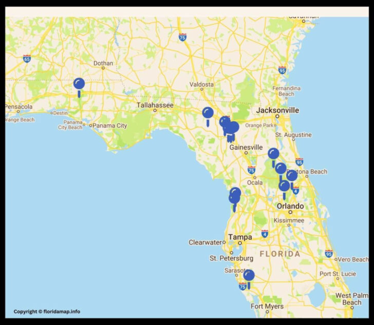 Map of Florida Natural Springs