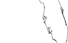Florida State Map - Black Outline Royalty Free Vector Image for State Of Florida Map Outline