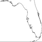 Florida State Map   Black Outline Royalty Free Vector Image Intended For Outline Of Florida State Map