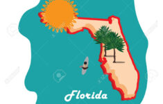 Florida State Map With Beach Free Vector And Graphic 81484970. throughout Map of Florida Clip Art