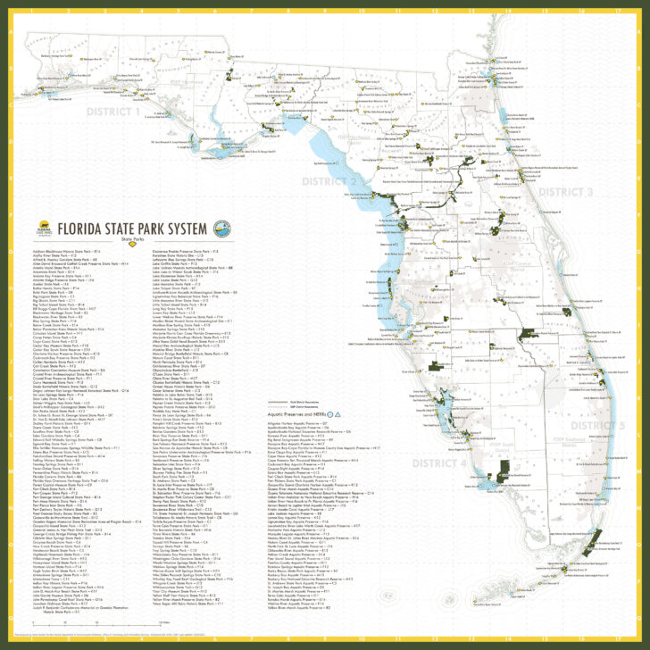 Map of Florida State Parks with Cabins