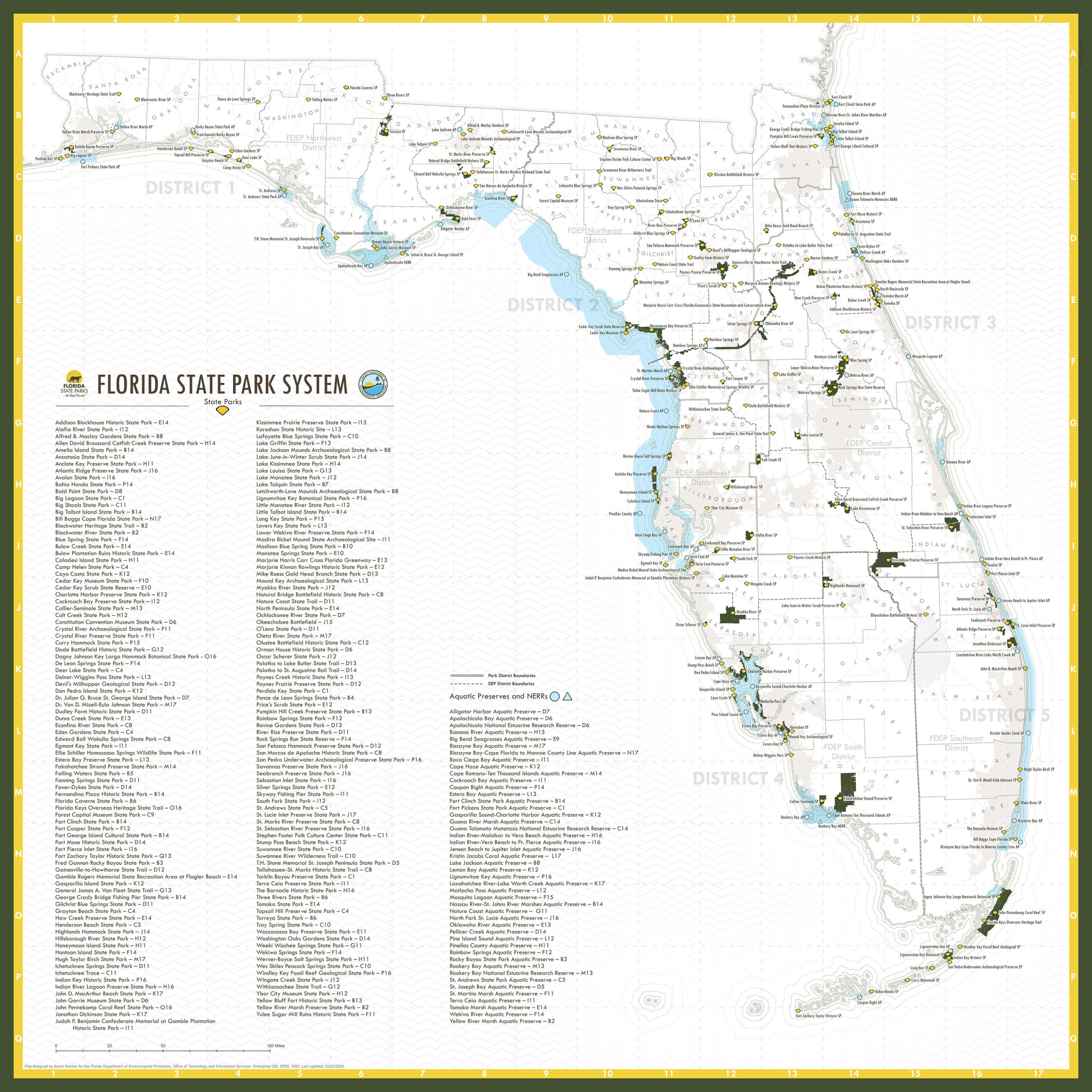 Florida State Park System – Aaron Koelker within Map of Florida State Campgrounds