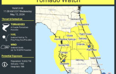 Florida Tornado Watch Map Shows 11 Counties On Alert - Newsweek pertaining to Map Of Tornado In Florida