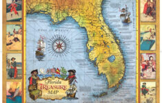 Florida Treasure Map – Historic Print & Map Co. within Treasure Coast of Florida Map