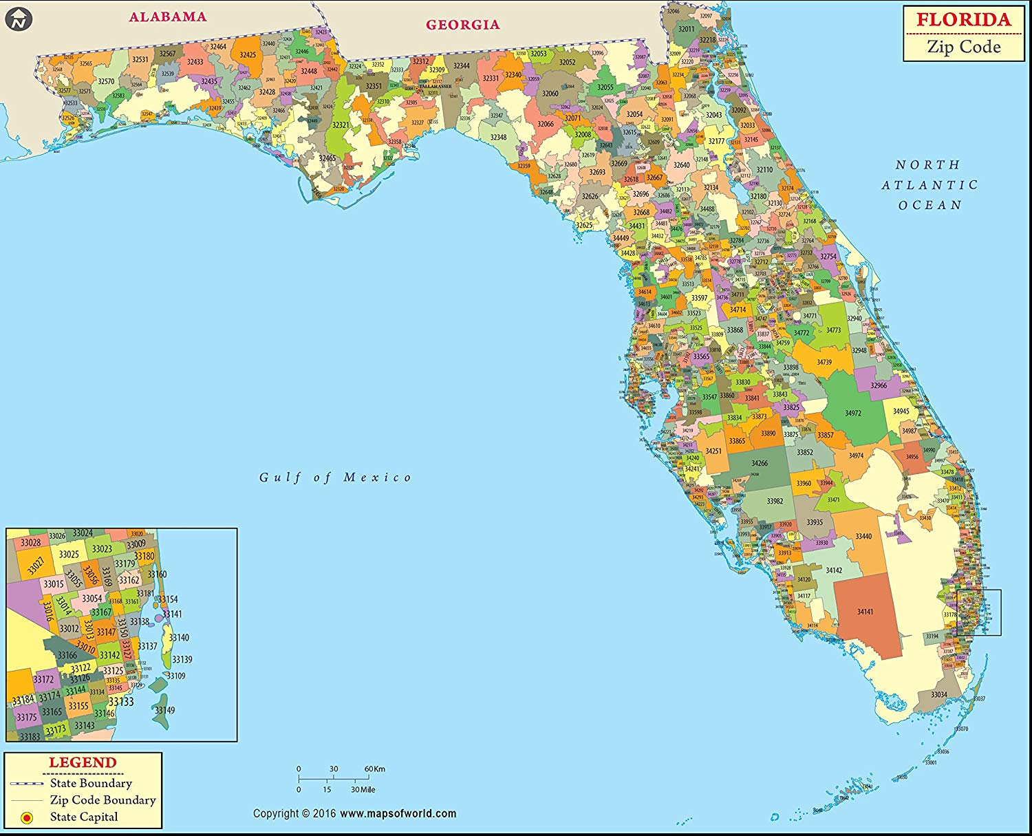 Florida Zip Code Maps - Maps Fact for Map Of Florida With Zip Codes