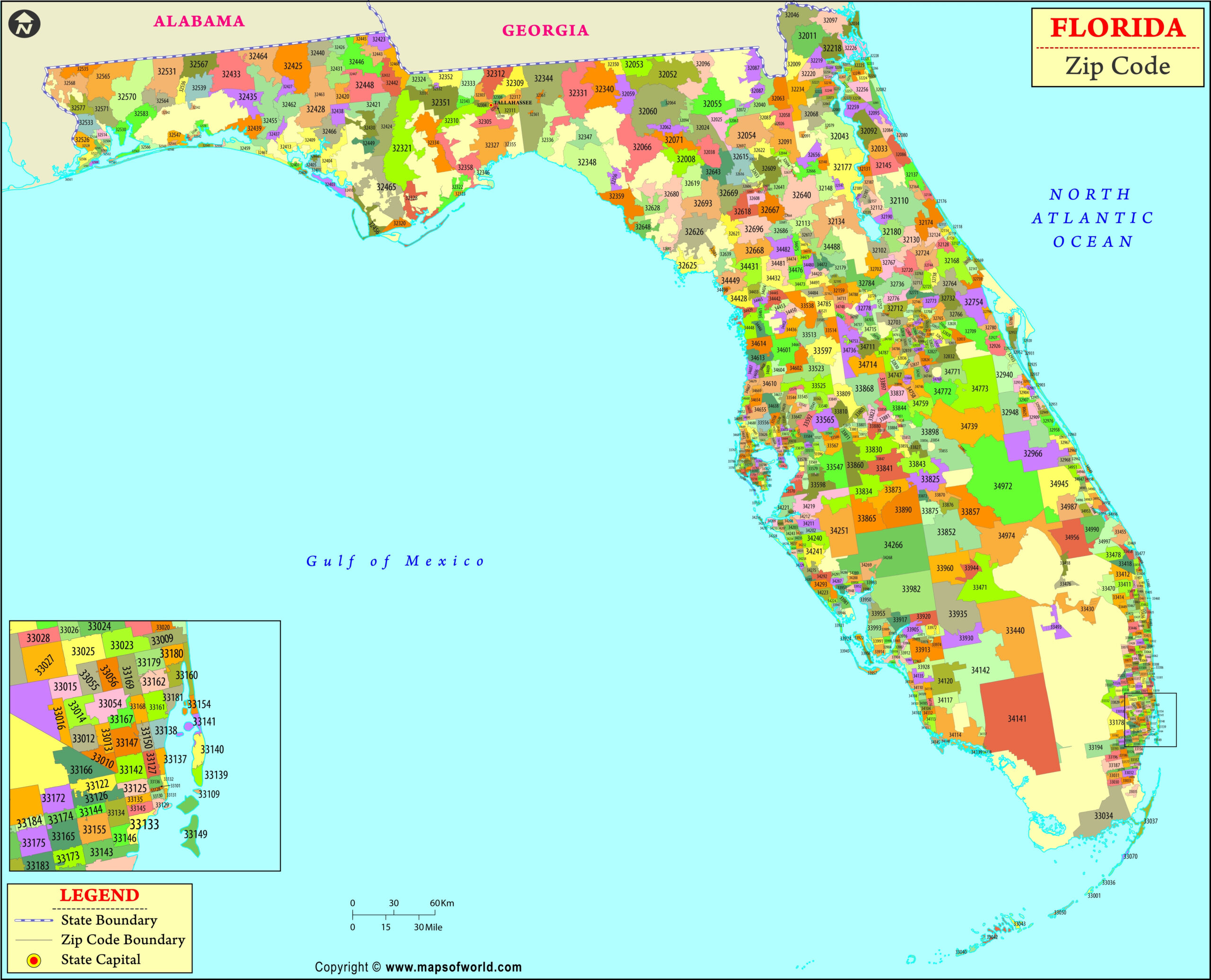 Florida Zip Codes | Florida Zip Code Map | List with regard to Map of Florida By Zip Code