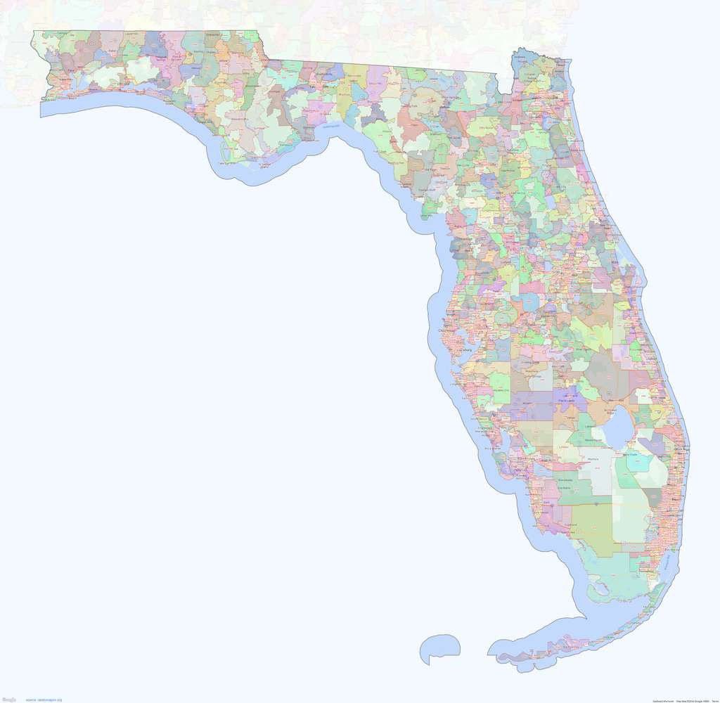 Florida Zip Codes – Shown On Google Maps with Map of Florida with Zip Codes