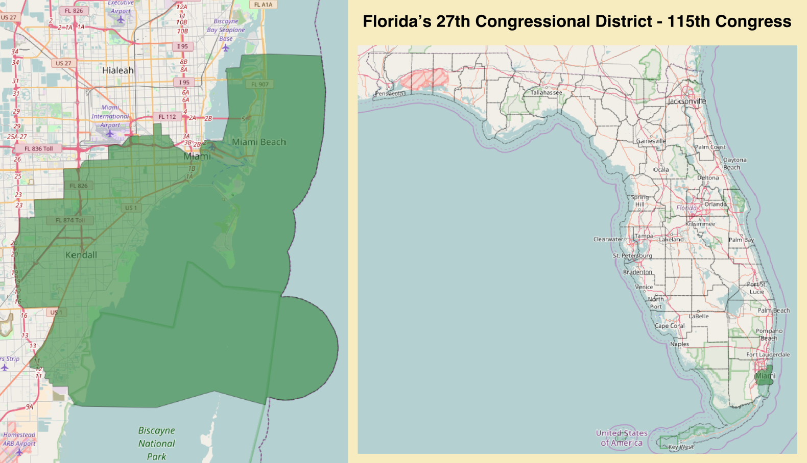 Florida&amp;#039;S 27Th Congressional District - Simple English Wikipedia regarding Map of Us 27 Florida