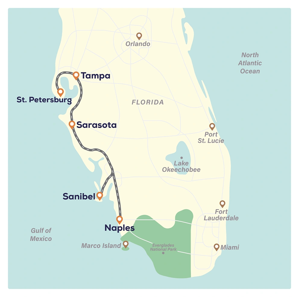 Florida&amp;#039;S Gorgeous Gulf Coast | Adventuregenie in Map of Tampa and Sarasota Florida
