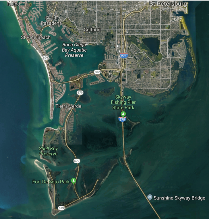 Map of Fort Desoto Florida