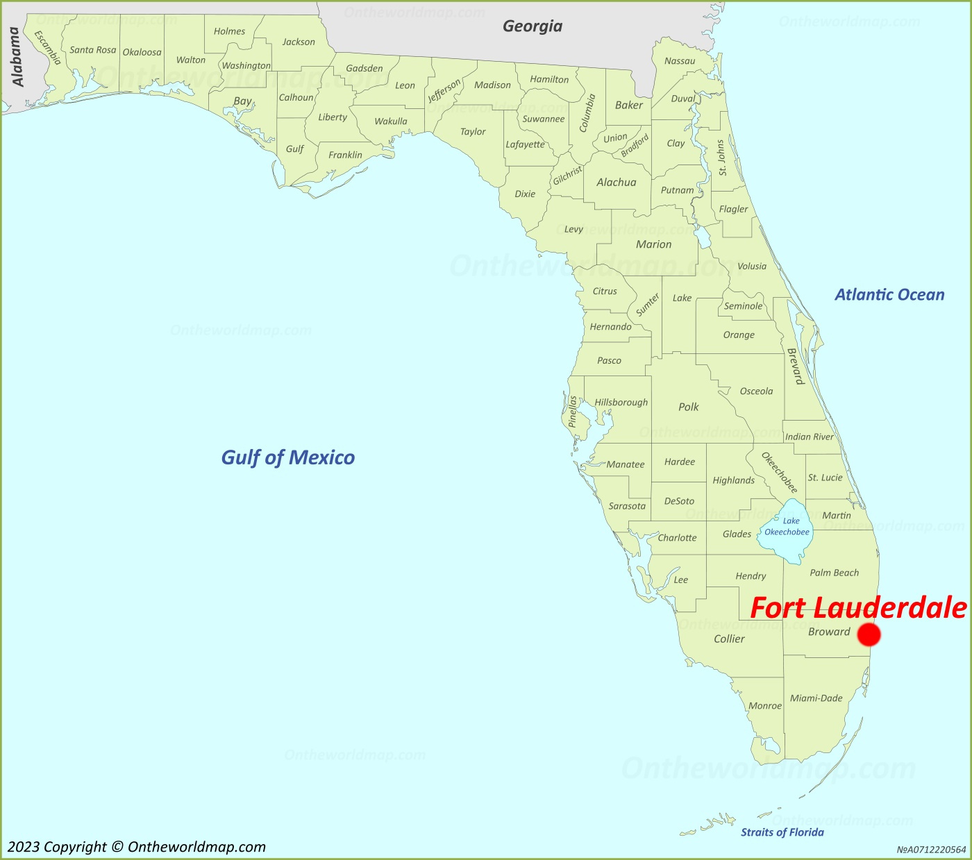 Fort Lauderdale Location On The Florida Map - Ontheworldmap regarding Fort Lauderdale On A Map Of Florida