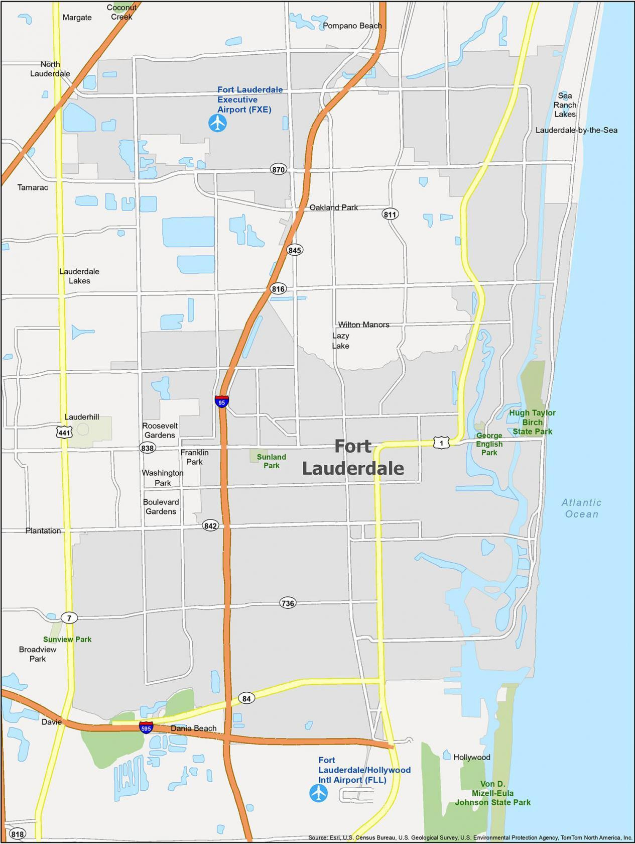 Fort Lauderdale Map, Florida - Gis Geography pertaining to Where Is Fort Lauderdale On The Map Of Florida