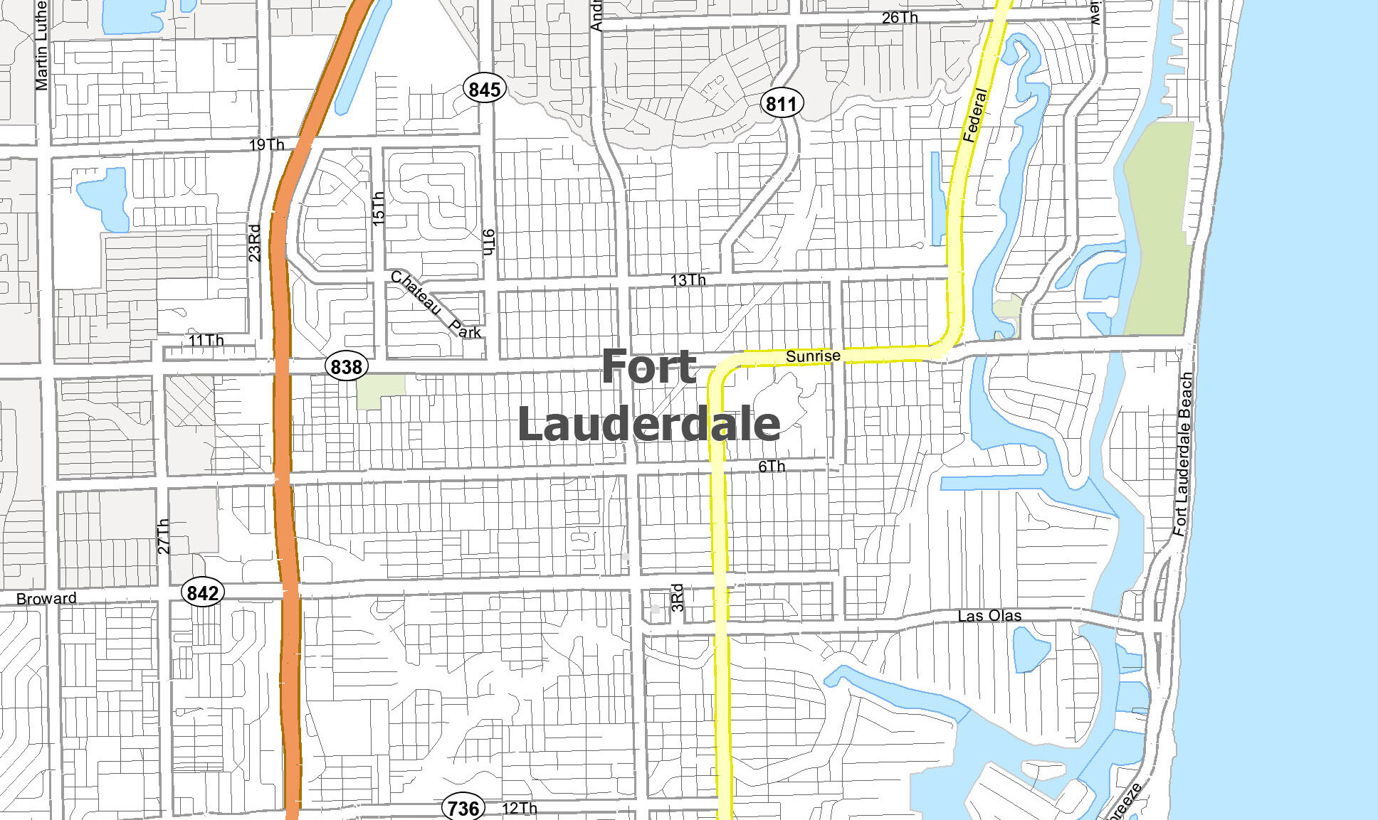 Fort Lauderdale Map, Florida - Gis Geography within Map Of Lauderdale By The Sea Florida