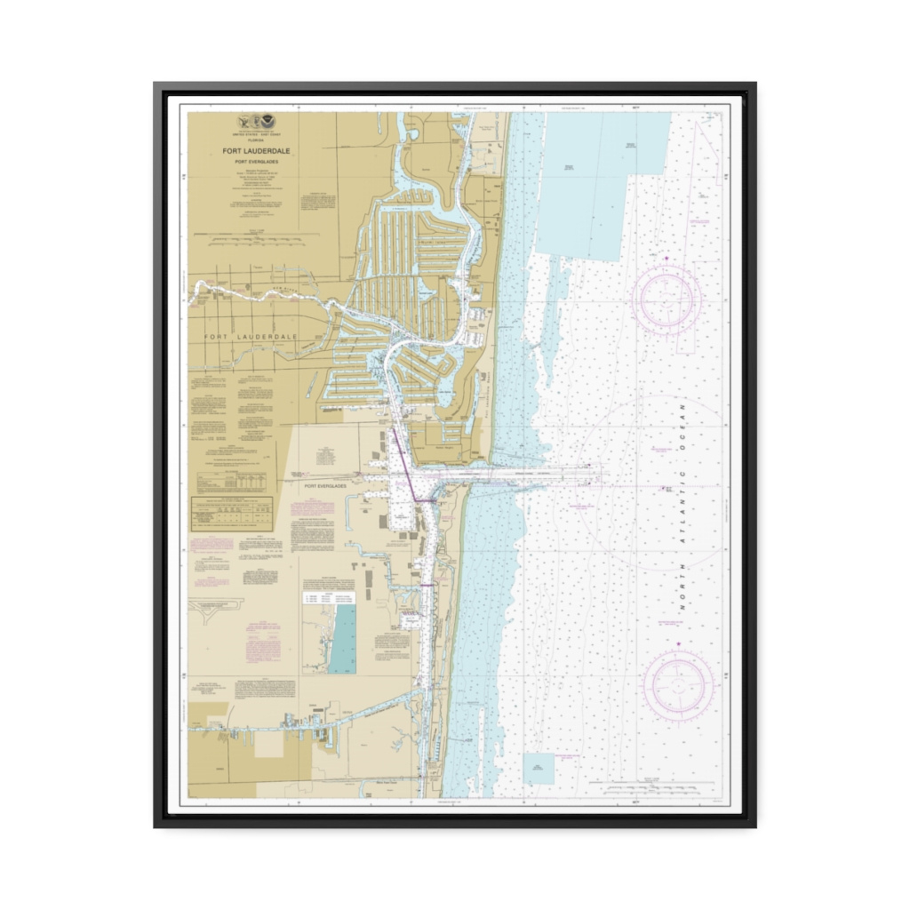 Fort Lauderdale Port Everglades Nautical Chart 11470 - Floating throughout Map Of Port Everglades Florida