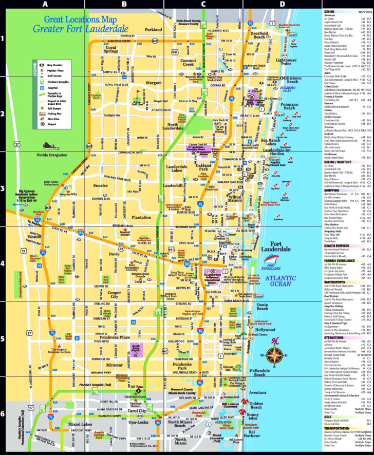 Map of Fort Lauderdale Florida Area