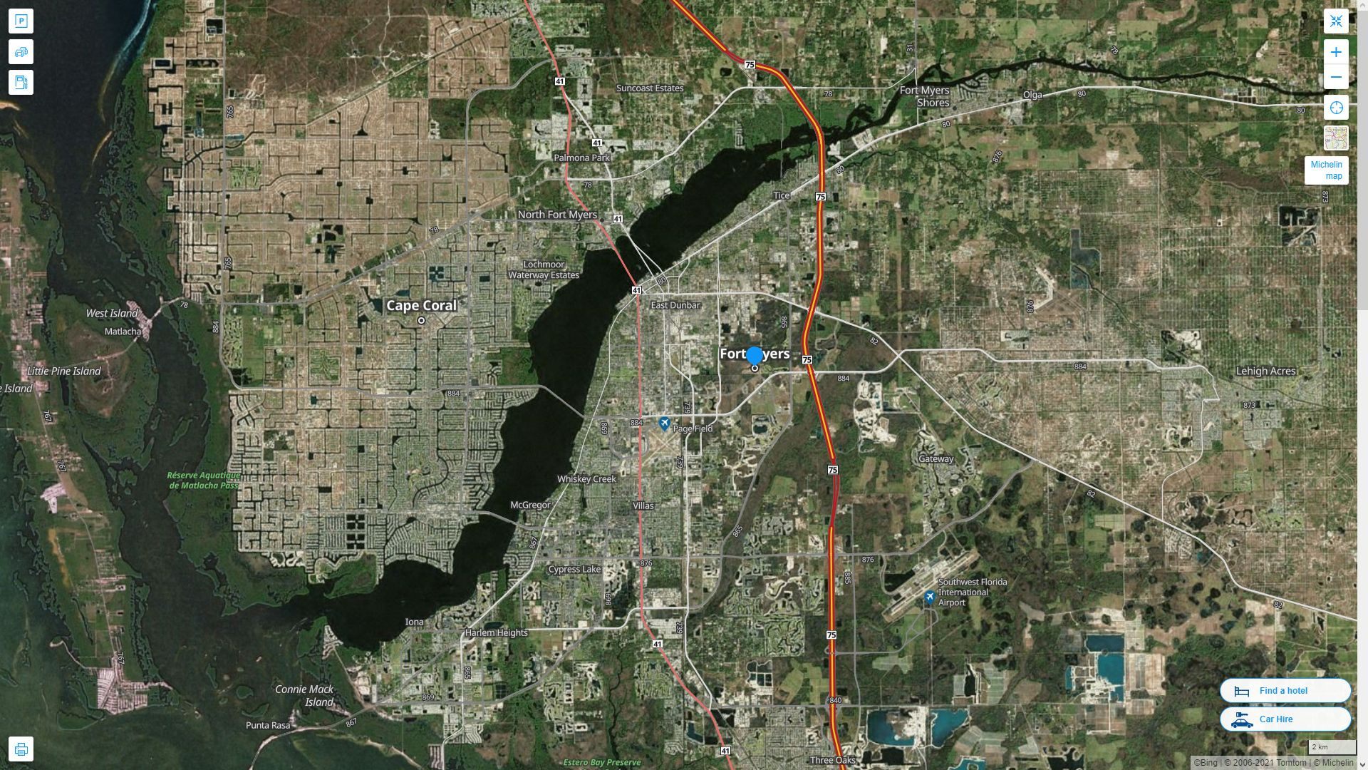 Fort Myers, Florida Map in Google Map Of Fort Myers Florida