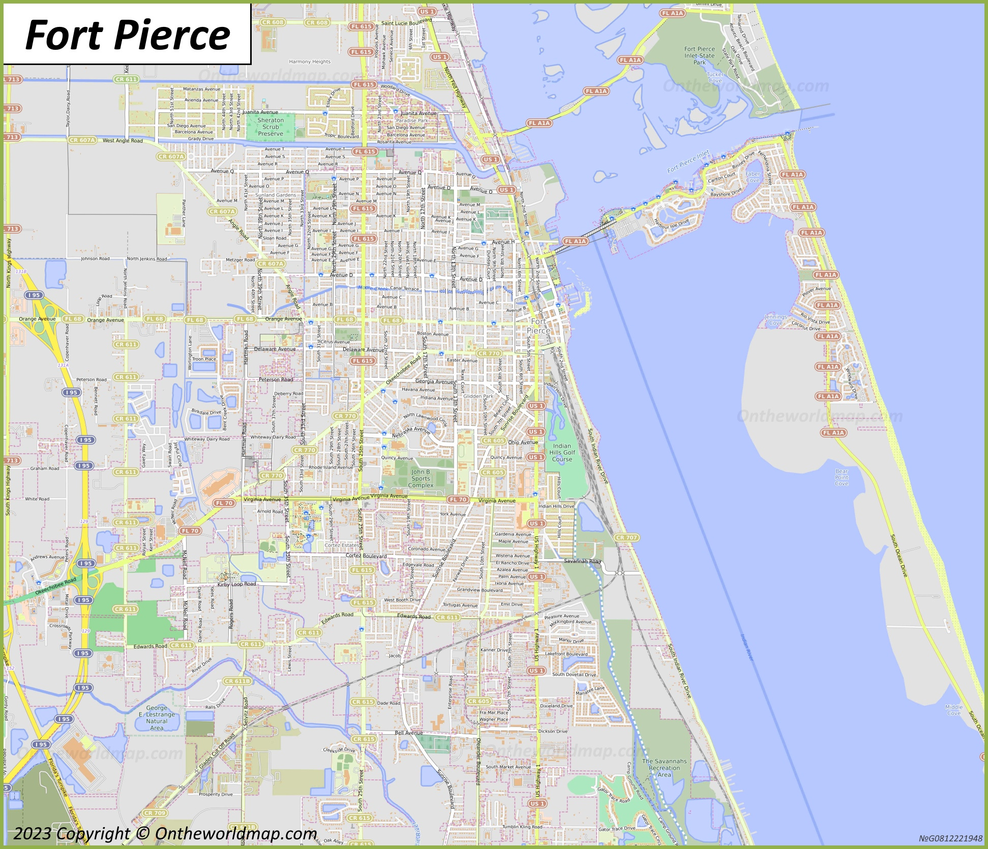 Fort Pierce Map | Florida, U.s. | Discover Fort Pierce With inside Map of Florida Fort Pierce
