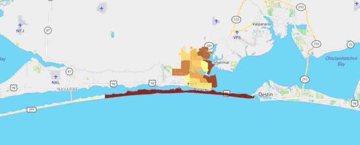 Map of Fort Walton Florida