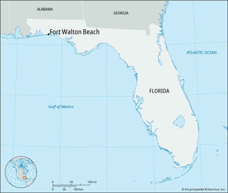 Map of Walton Beach Florida