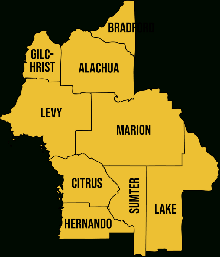 Map of Bradford County Florida