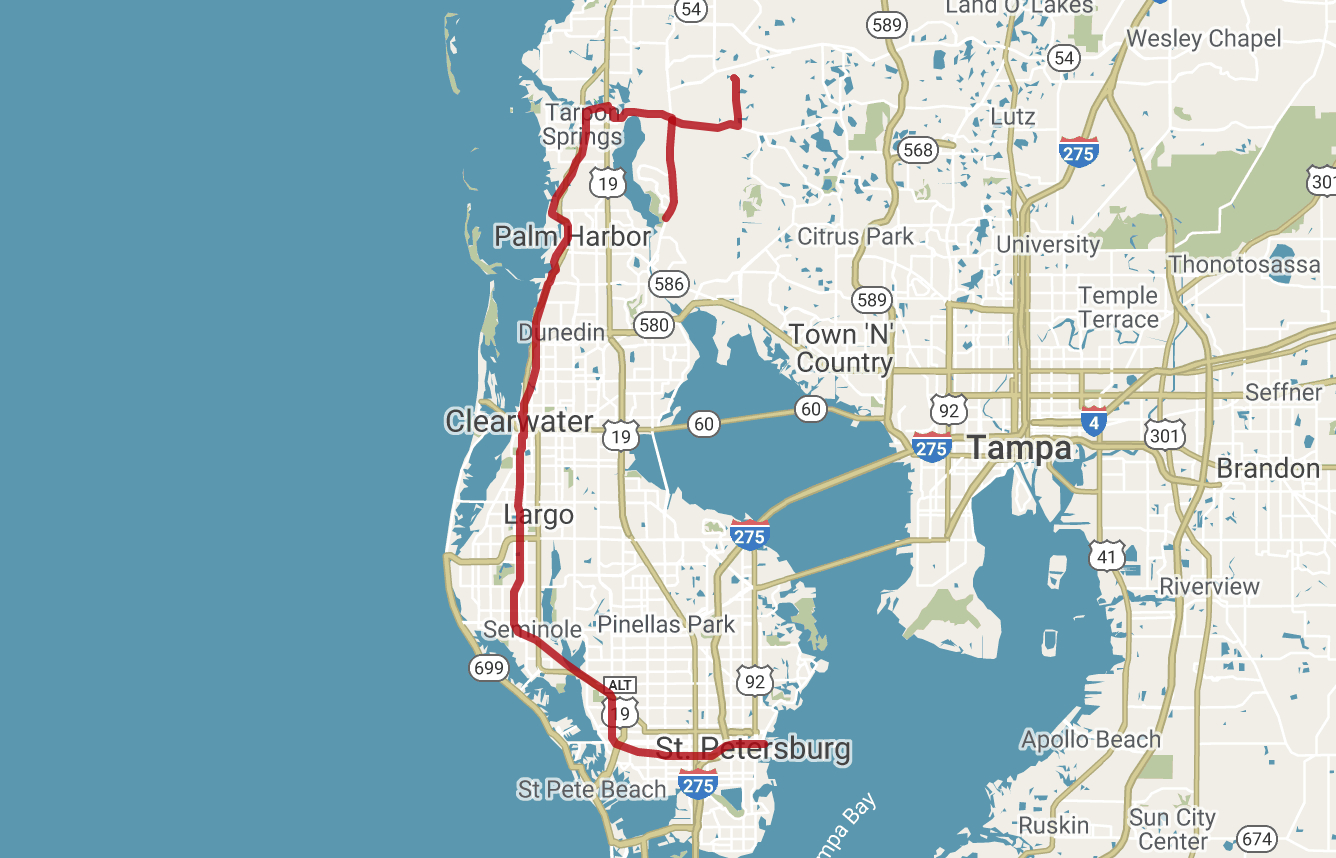 Fred Marquis Pinellas Trail - Leisure Travel Vans with regard to Map Of Pinellas Trail Florida