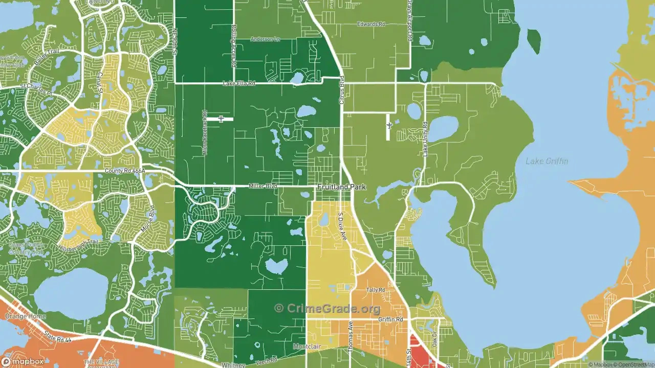 Fruitland Park, Fl Violent Crime Rates And Maps | Crimegrade with regard to Map of Fruitland Park Florida